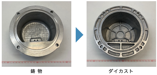 鋳物からダイカストへ合理化